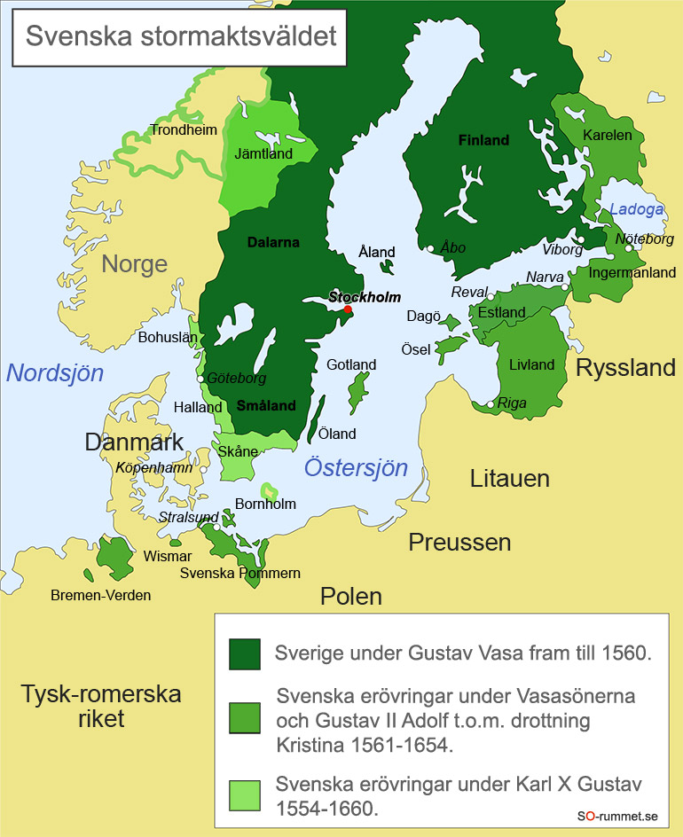Karta över Sverige Under Stormaktstiden | Karta 2020