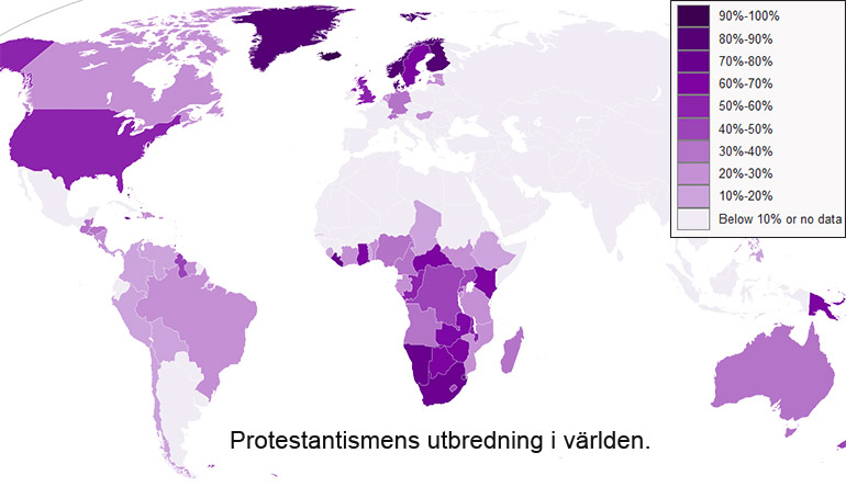 Protestantismens utbredning i världen